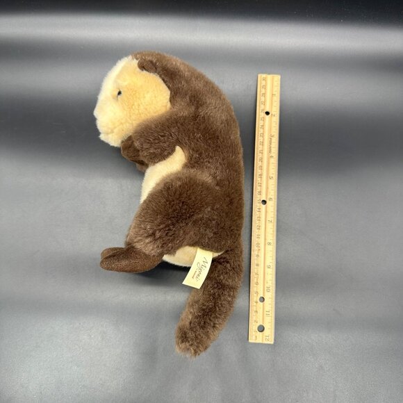 Brown Sea Otter Stuffed Animal Plush Miyoni by Aurora Lovey Toy 2023 Bean Bottom - Picture 10 of 10